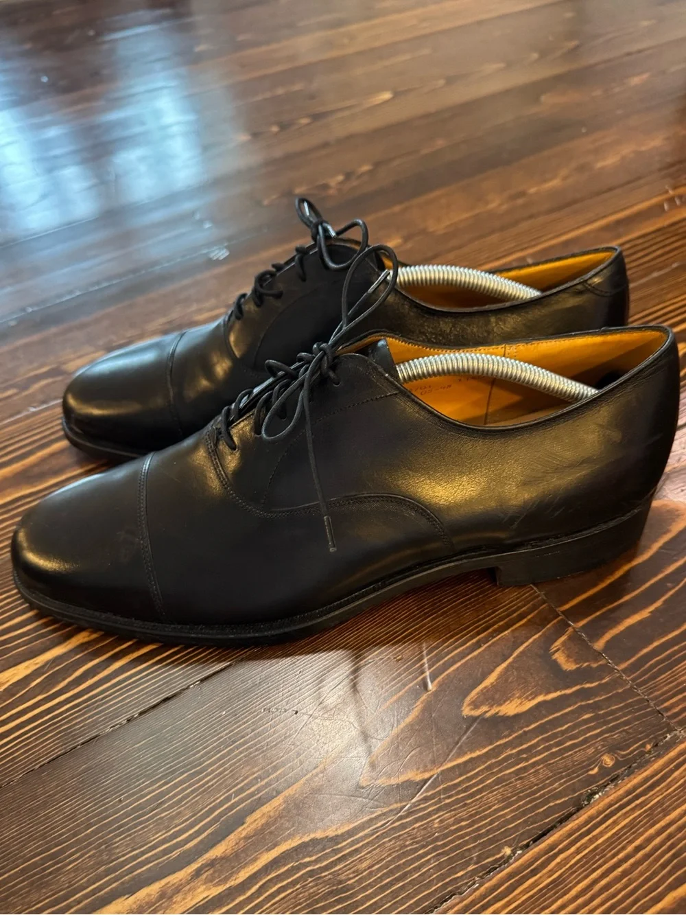 Saks Fifth Avenue Black Cap-Toe Oxford Shoes 11.5 D
